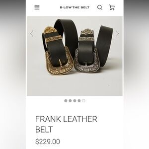 B-low the belt Frank silver  size small